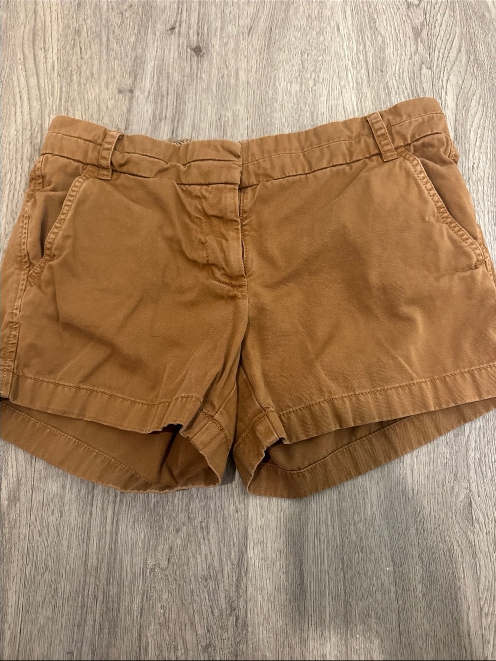 J. Crew Casual Cotton Shorts in Caramel Brown